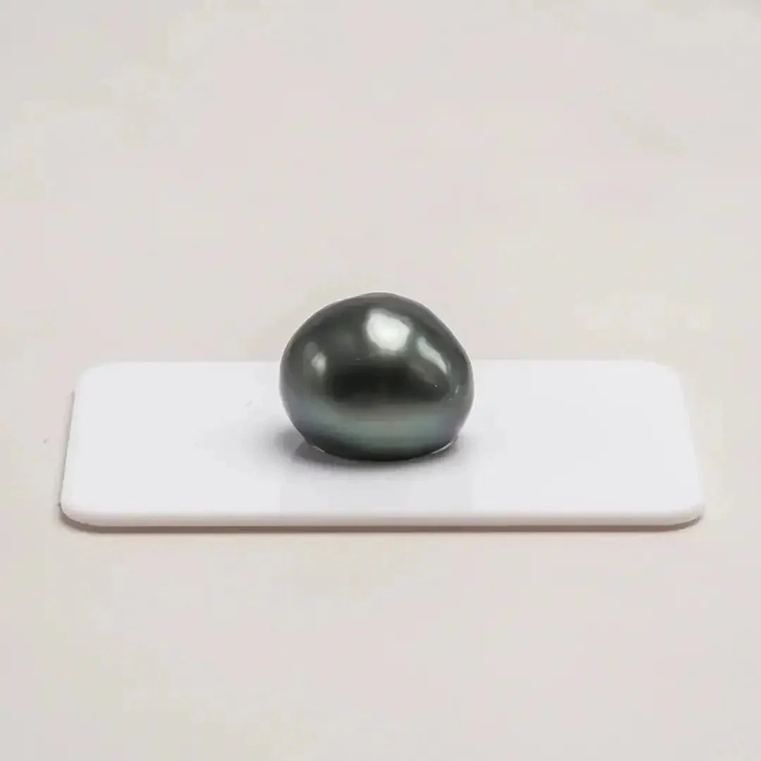 TSP001 - 15 - 16mm Single Pearl Tahitian Green Keshi - Marina Korneev