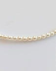 White baby Akoya Pearl Necklace Chain with 14K White Gold Clasp Marina Pearls