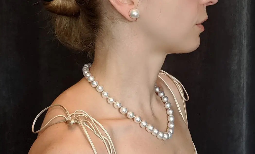 White South Sea Pearl Necklace 14K Gold Marina Pearls