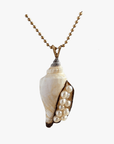 Freshwater Pearl and Shell Pendant - Marina Korneev Fine Pearls