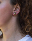 10-11mm Tahitian Pearl Stud Earrings - Marina Korneev Fine Pearls