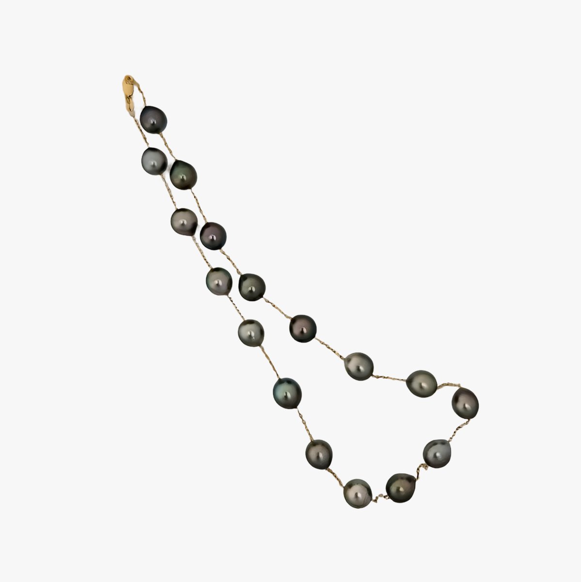 9-10mm Drops Tahitian Pearl Station Necklace - Marina Korneev Fine Pearls