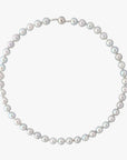 8.5-9.0mm Silver Semi-Baroque Akoya Pearl Necklace - Marina Korneev Fine Pearls