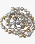Harvest Strand: 9-19mm White & Golden South Sea Pearl Necklace - Marina Korneev Fine Pearls