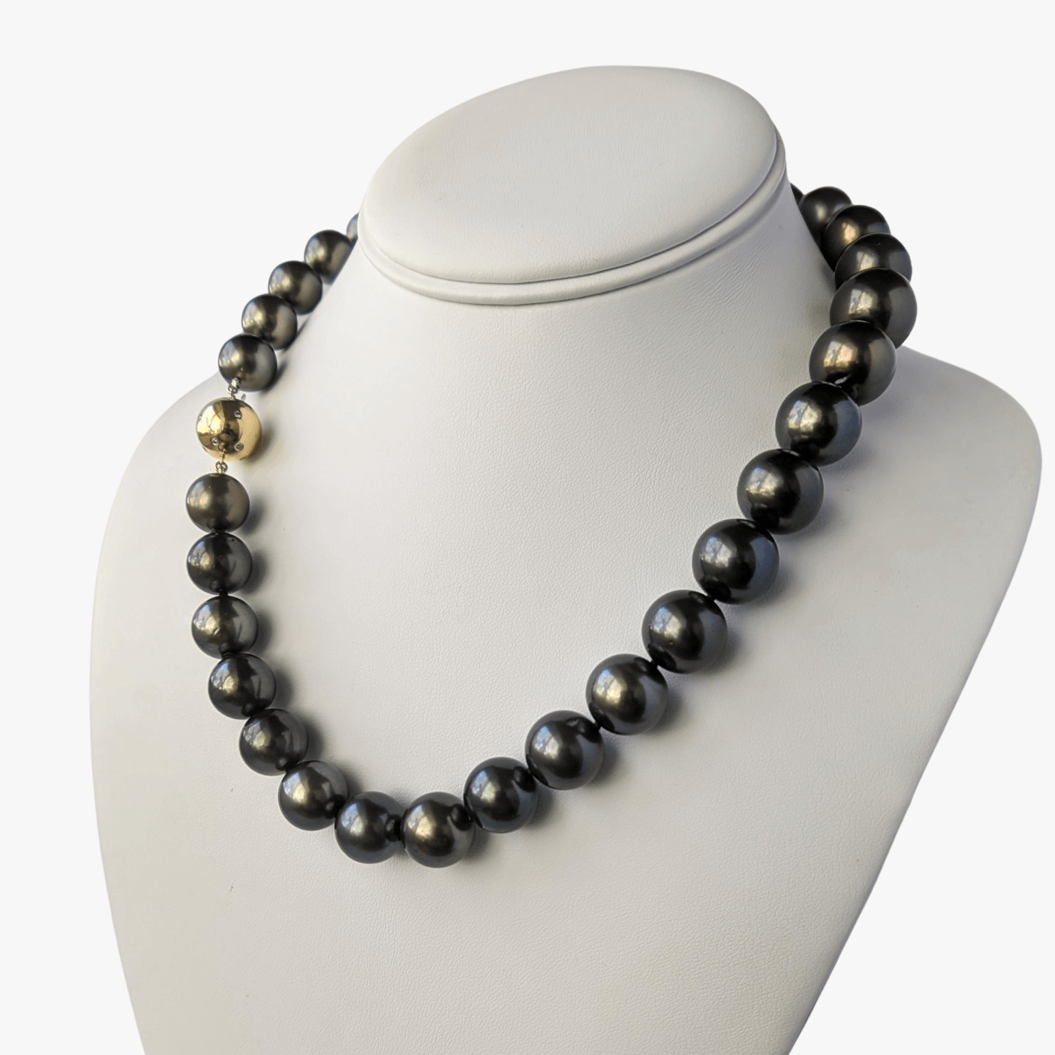12-16mm Dark Aubergine Tahitian Pearl Necklace - Marina Korneev Fine Pearls