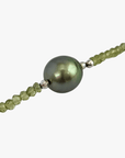 11-12mm Tahitian Pearl and Peridot Beads Necklace - Marina Korneev Fine Pearls