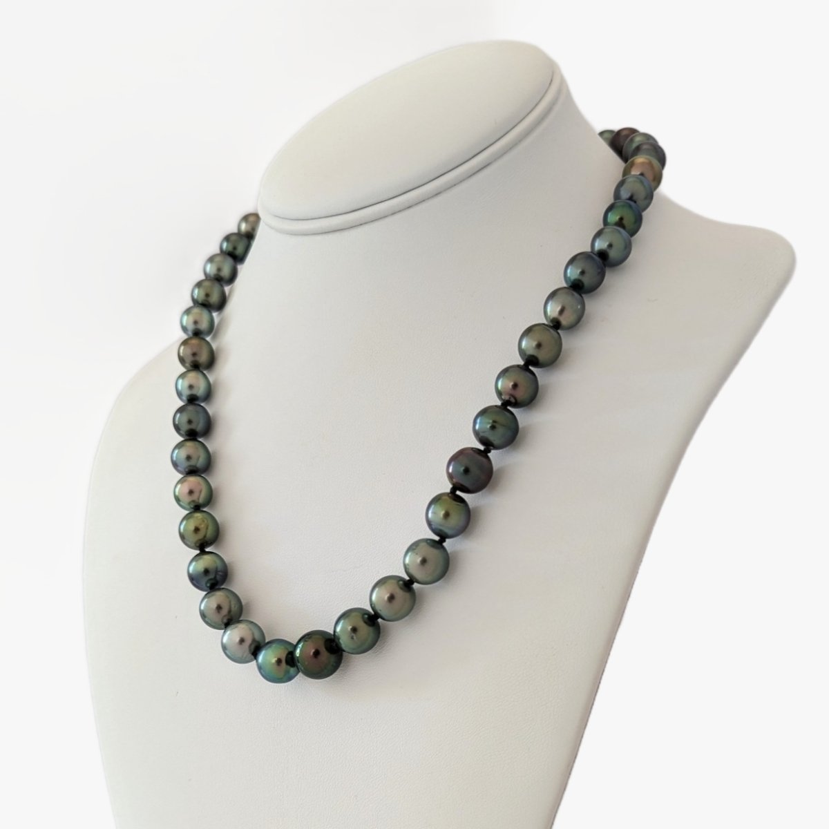 9-11mm Green Mix Tahitian Pearl Necklace - Marina Korneev Fine Pearls