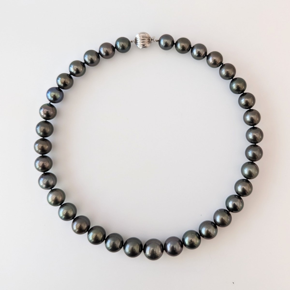 11-15mm Dark Aubergine Tahitian Pearl Necklace - Marina Korneev Fine Pearls