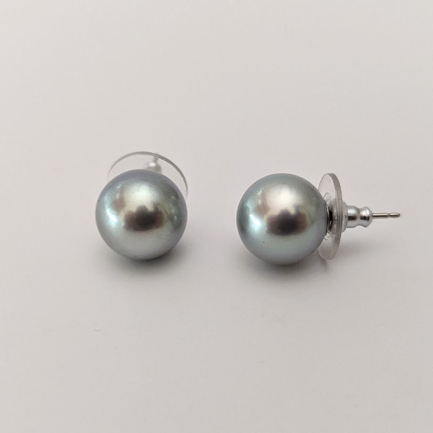 Silver Treasures Cubic Zirconia Cultured Freshwater Pearl Sterling Silver 13mm  Stud Earrings - JCPenney