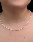 2.0-2.5mm White Baby Akoya Pearl Necklace Chain 14K WG Clasp - Marina Korneev Fine Pearls
