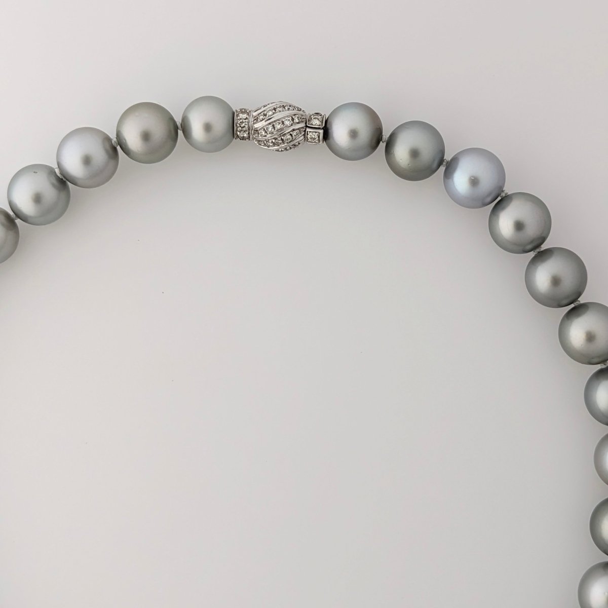 11-15mm Silver Gray Tahitian Pearl Necklace - Marina Korneev Fine Pearls