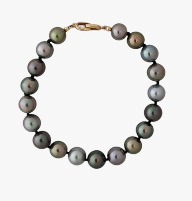 9-10mm Peacock Mix Tahitian Pearl Bracelet - Marina Korneev Fine Pearls