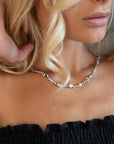 7-10mm Silver Tahitian Keshi Pearl Necklace - Marina Korneev Fine Pearls