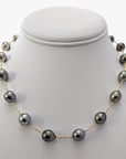 9-10mm Drops Tahitian Pearl Station Necklace - Marina Korneev Fine Pearls