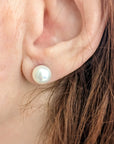 8.0-8.5mm White Akoya Pearl Stud Earrings - Marina Korneev Fine Pearls